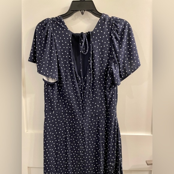 Loft Blue and White Polka Dot Dress - Picture 2 of 3